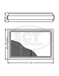 SCT GERMANY Filtrs, Salona telpas gaiss SA 1102